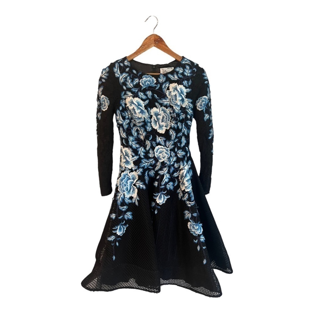 MIRI New York 00 Gown Dress Blue Black Mother Sister Of The Bride - Picture 2 of 4